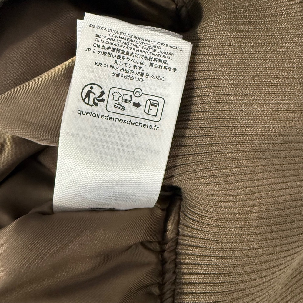 PE Nation Pursuit Bomber Jacket Womens S Walnut Brown Cropped Zip Up Logo - Picture 9 of 10